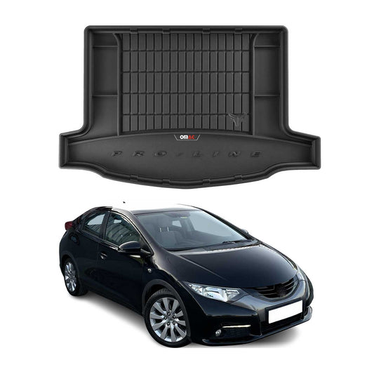 OMAC Gummi Kofferraumwanne für Honda Civic IX Schrägheck 2011-2017 TPE Schwarz