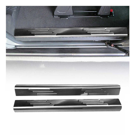 Protecții prag uși pentru Ford Custom 2013-2024, oțel inoxidabil, argintiu, set 2 piese