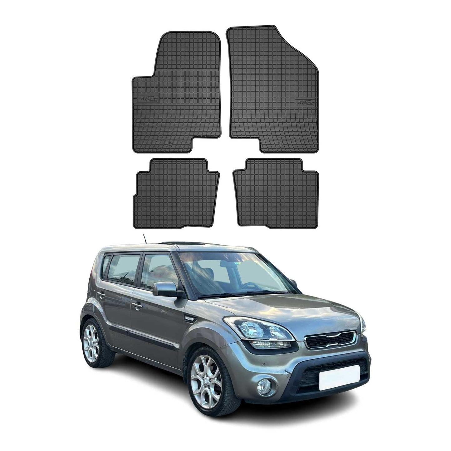 2009-2013 Kia Soul Fußmatten Gummi Schwarz 4 tlg