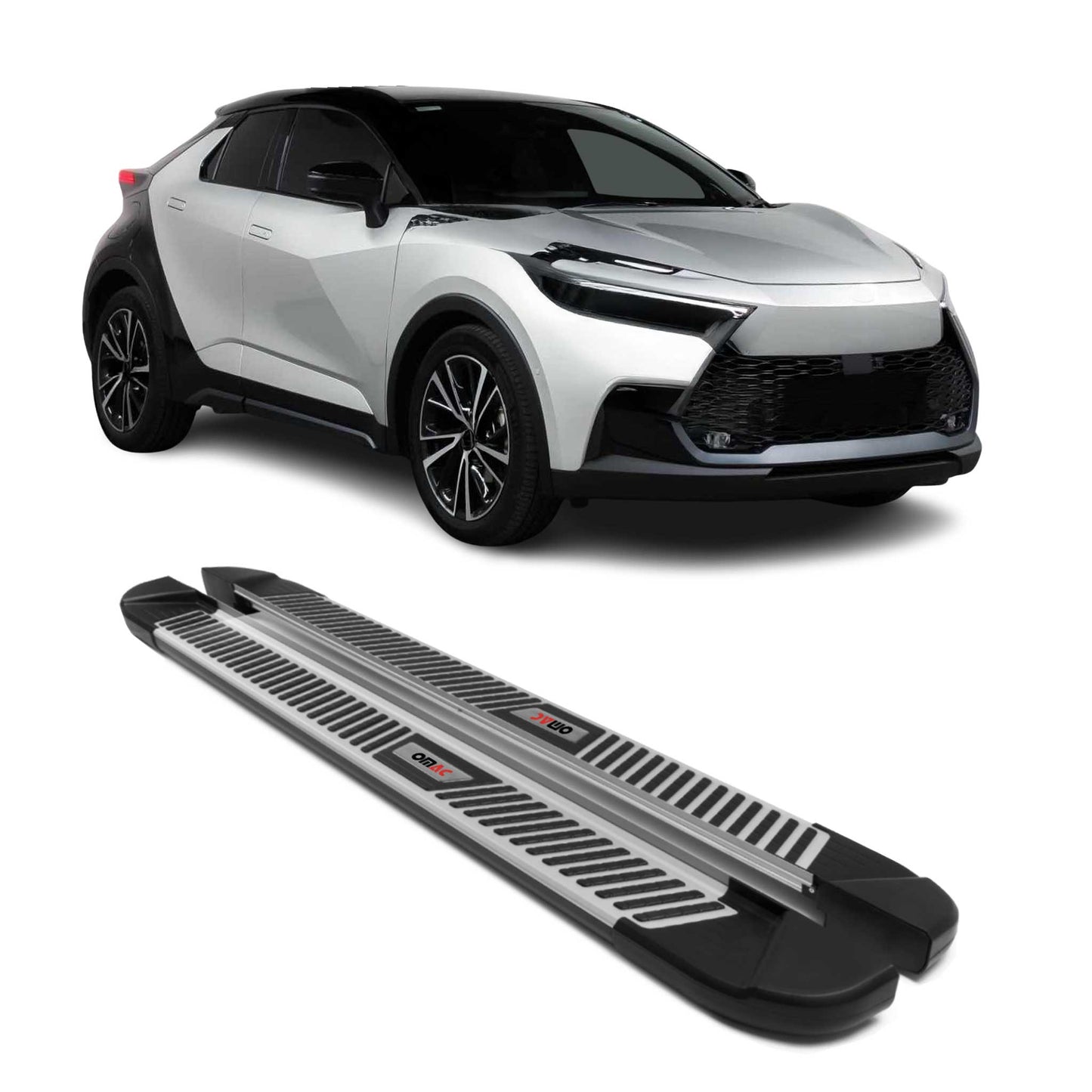 Trittbretter Seitenbretter Seitenschweller für Toyota C-HR AX20 2023-2025 Alu