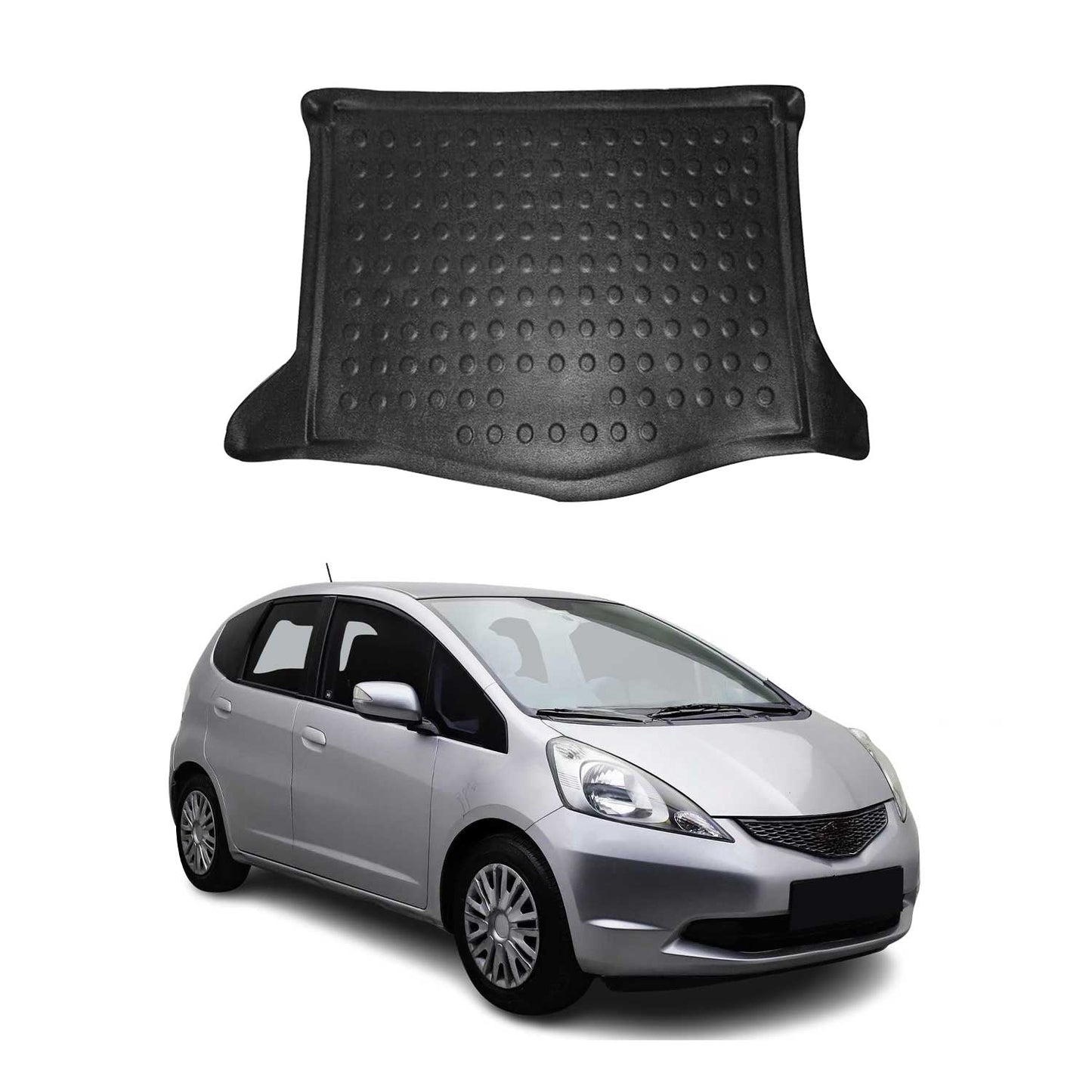 Kofferraumwanne Laderaumwanne für Honda Jazz 2009-2014 Gummi TPE Schwarz