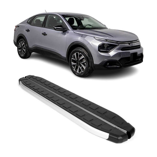Trittbretter Seitenschweller für Citroen C4 X 2022-2025 Alu Grau Schwarz 2 tlg
