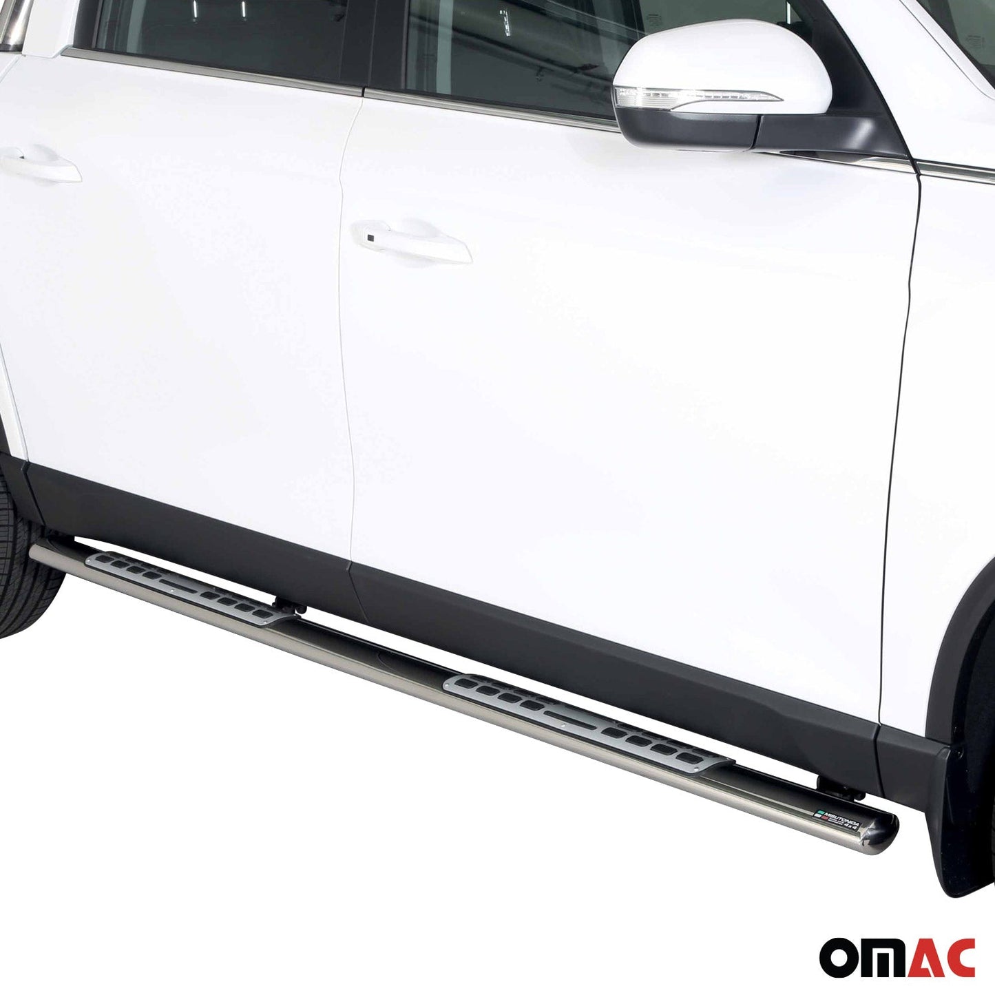 Edelstahl Seitenschweller Schwellerrohre für Ssangyong Musso 2018-2025 Silber