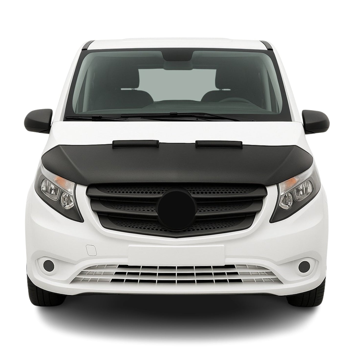 Haubenbra Steinschlagschutz für Mercedes Vito W447 2014-2025 Schwarz Halb