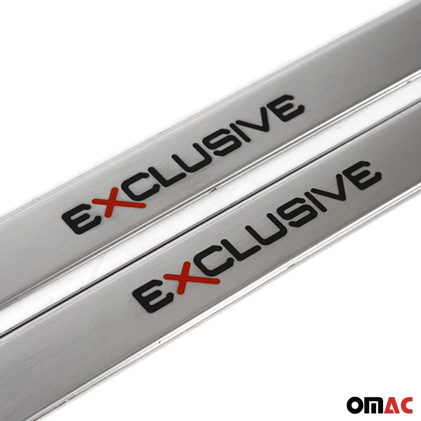 Ornamente prag exclusive pentru Skoda Scala 2019-2025, oțel inoxidabil, 2x