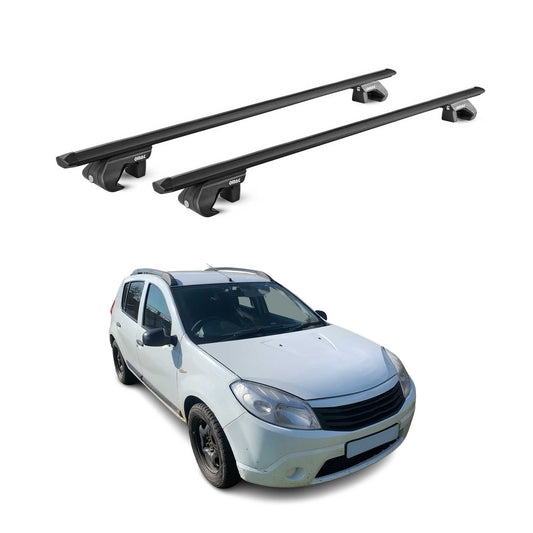 Portbagaj de plafon pentru Dacia Sandero Stepway 2010-2017 90kg aluminiu negru ABE