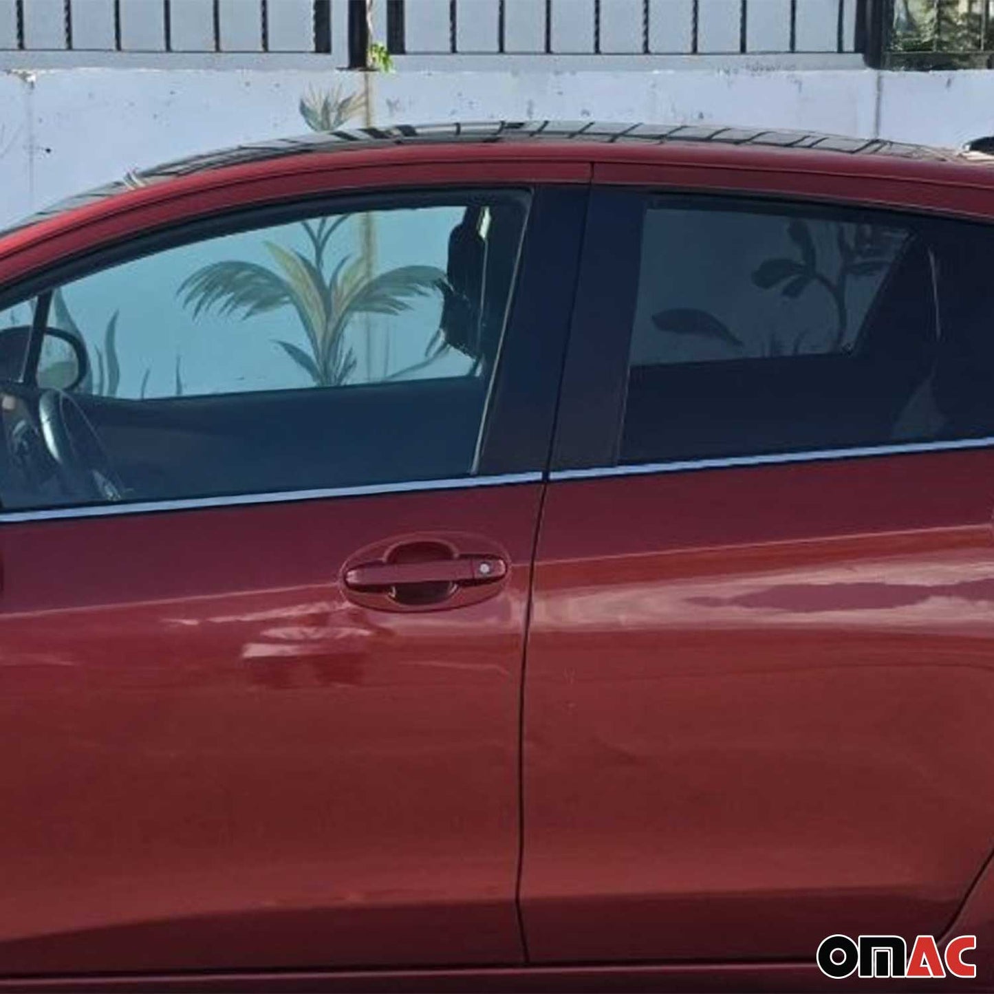 Benzi decorative pentru geamuri pentru Toyota Yaris hatchback 2012-2020, oțel inoxidabil, set 4 piese