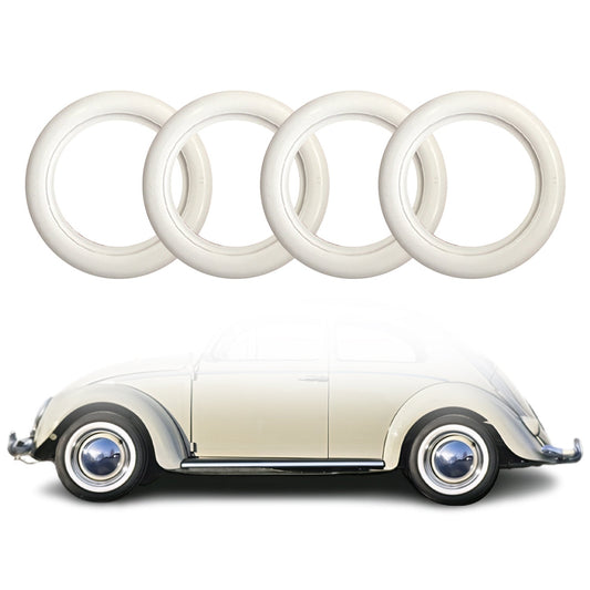 4x Weißwandringe Weißwandreifen 16 Zoll Weiß Echt Gummi Auto Tuning