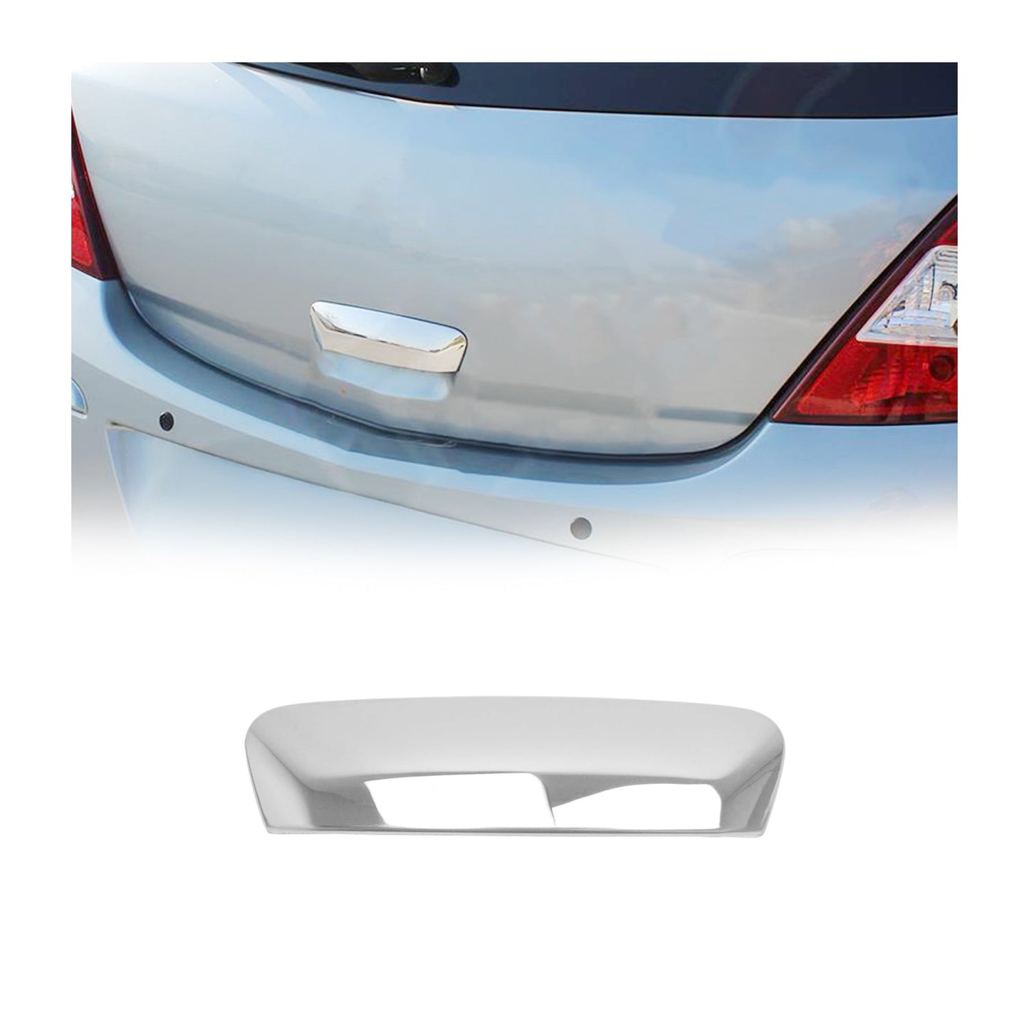 Heckklappe Kofferraumöffner Griff für Opel Corsa D 2006-2015 Edelstahl Chrom