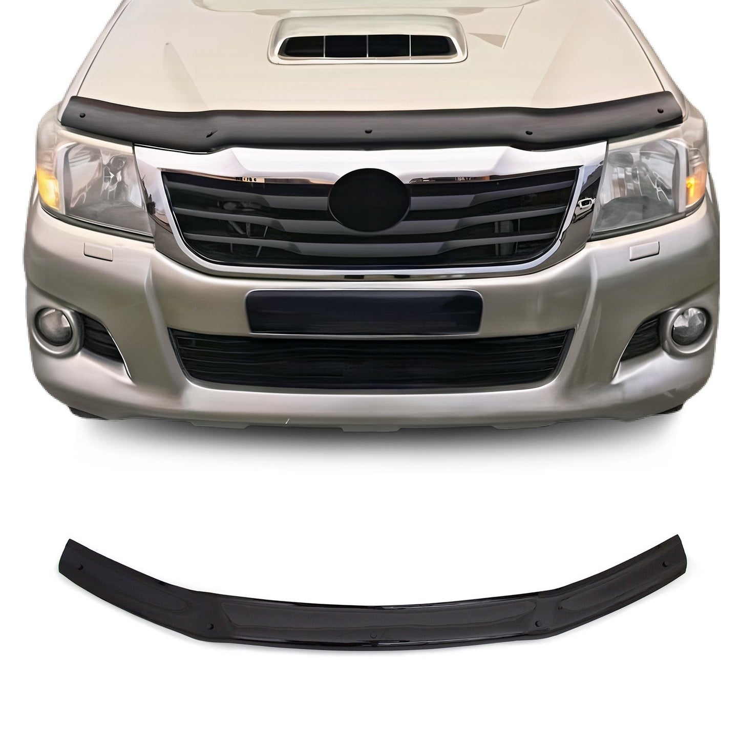 2011-2015 Toyota Hilux VII Motorhaube Deflektor Steinschlagschutz Schwarz
