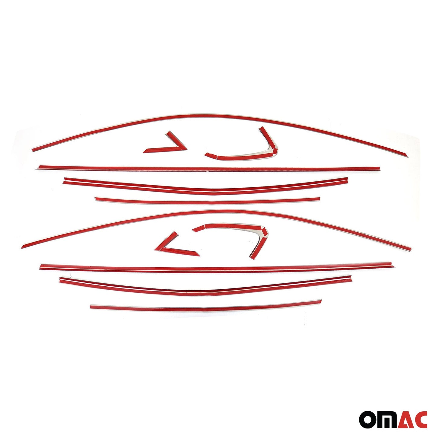 Benzi decorative pentru geamuri Renault Clio 2019-2020, oțel inoxidabil cromat, 12 bucăți