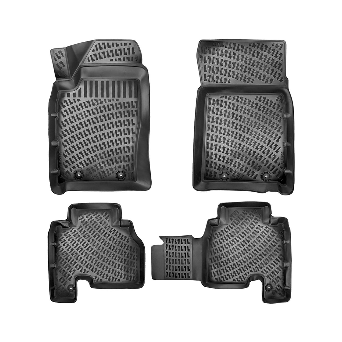 Fußmatten 3D Gummimatten für Ssangyong Actyon 2005-2013 Gummi TPE Schwarz 4tlg