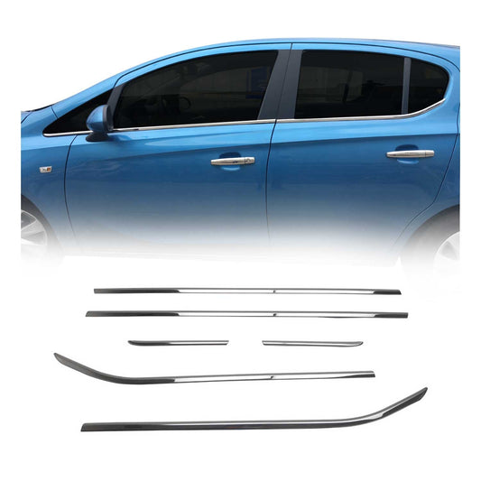 Fensterleisten Zierleisten für Opel Corsa 2015-2019 Edelstahl Chrom 6tlg