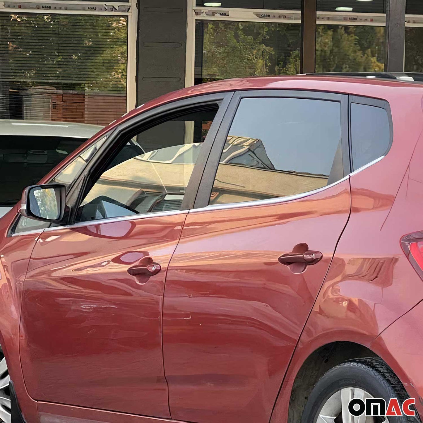 Benzi decorative pentru geamuri pentru Hyundai ix20 2010-2021, oțel inoxidabil cromat, 8 bucăți