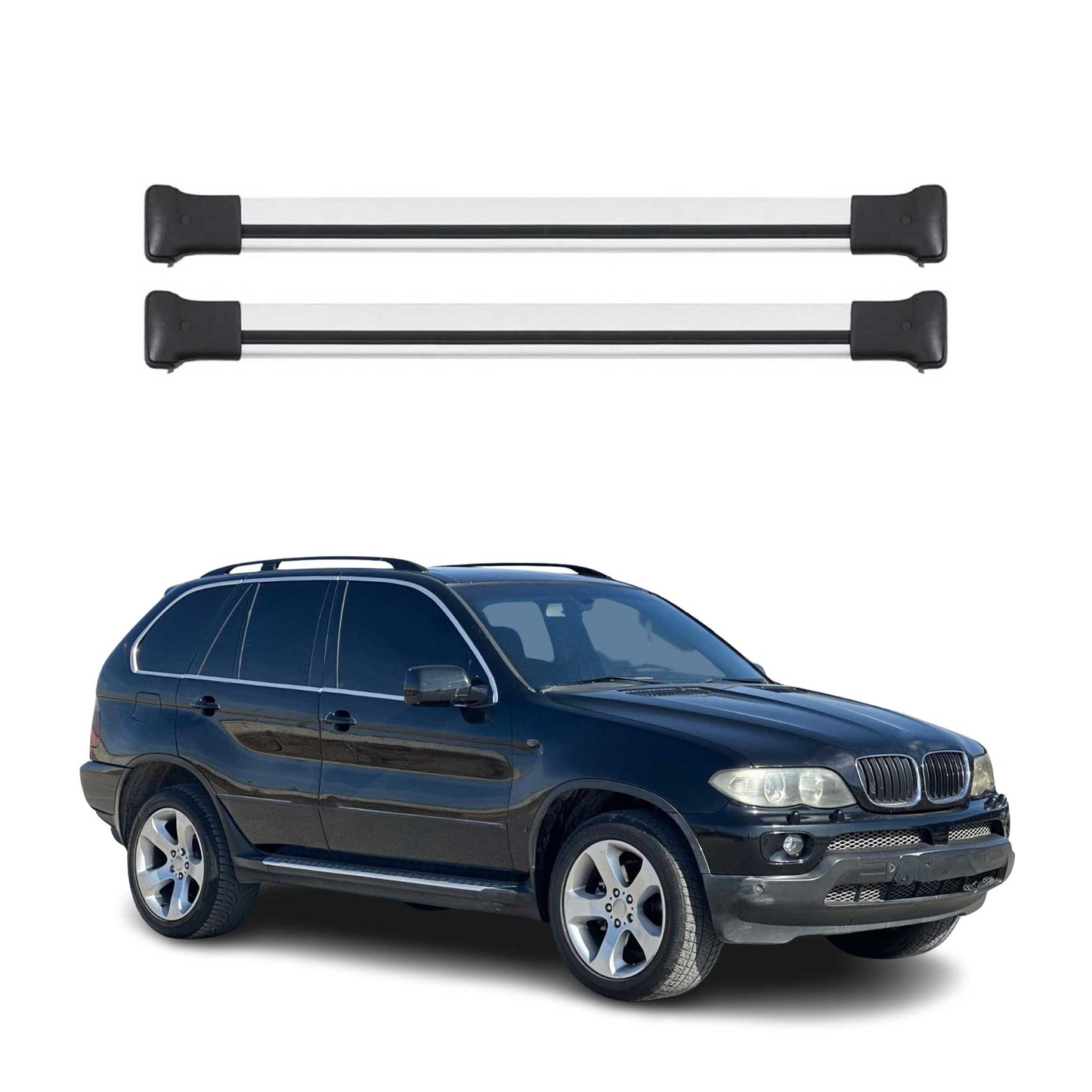 Dachträger Grundtäger für BMW X5 E53 1999-2006 75kg Aluminium Silber 2 tlg