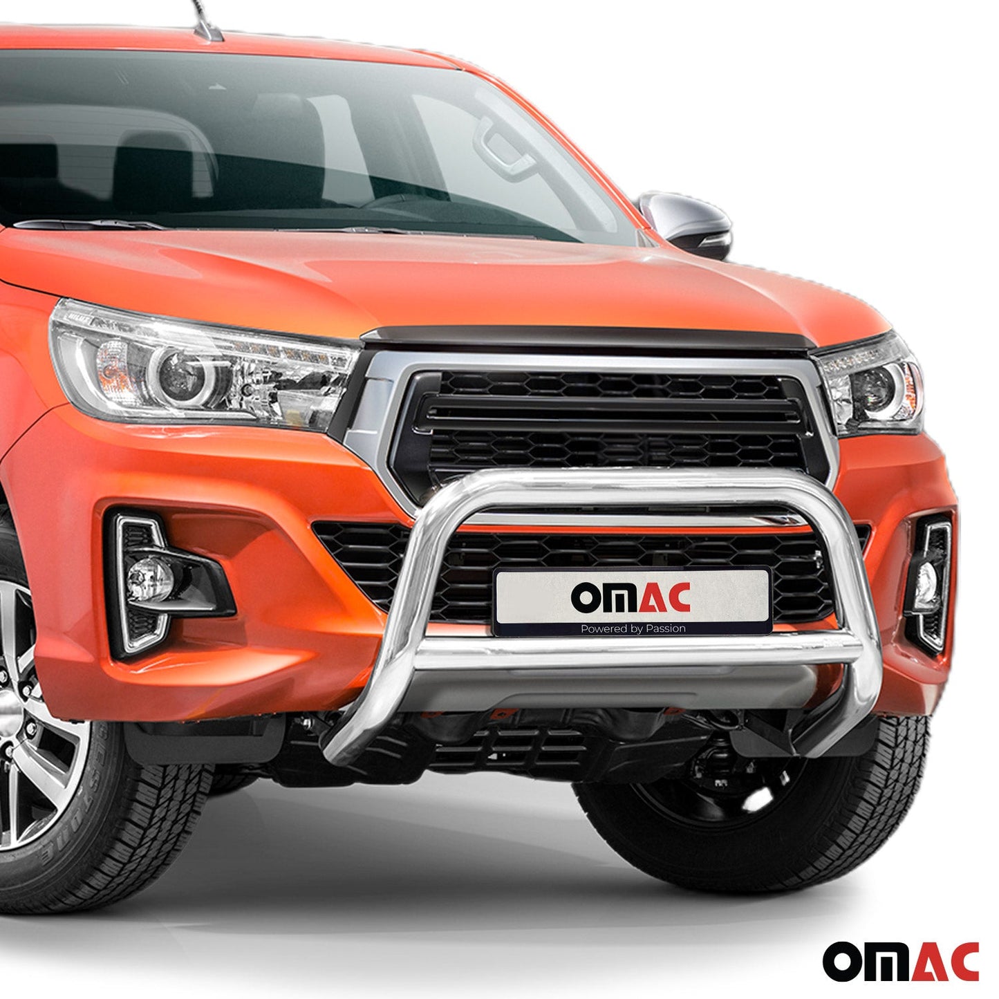 Bară de protecție/buton față pentru Toyota Hilux 2018-2022, omologată ABE, oțel, argintiu