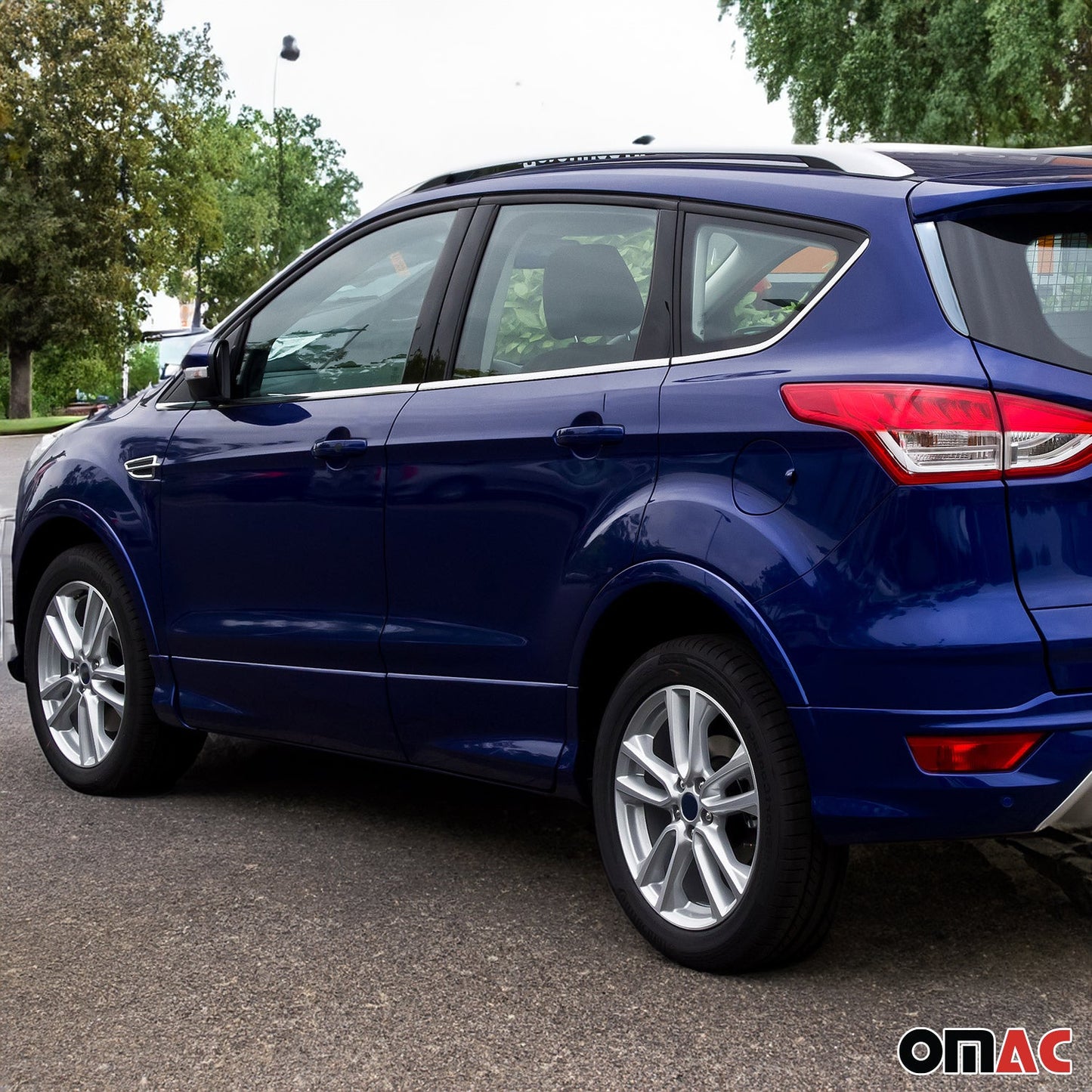 Benzi decorative pentru geamuri Ford Kuga 2012-2019, oțel inoxidabil cromat, 10 bucăți