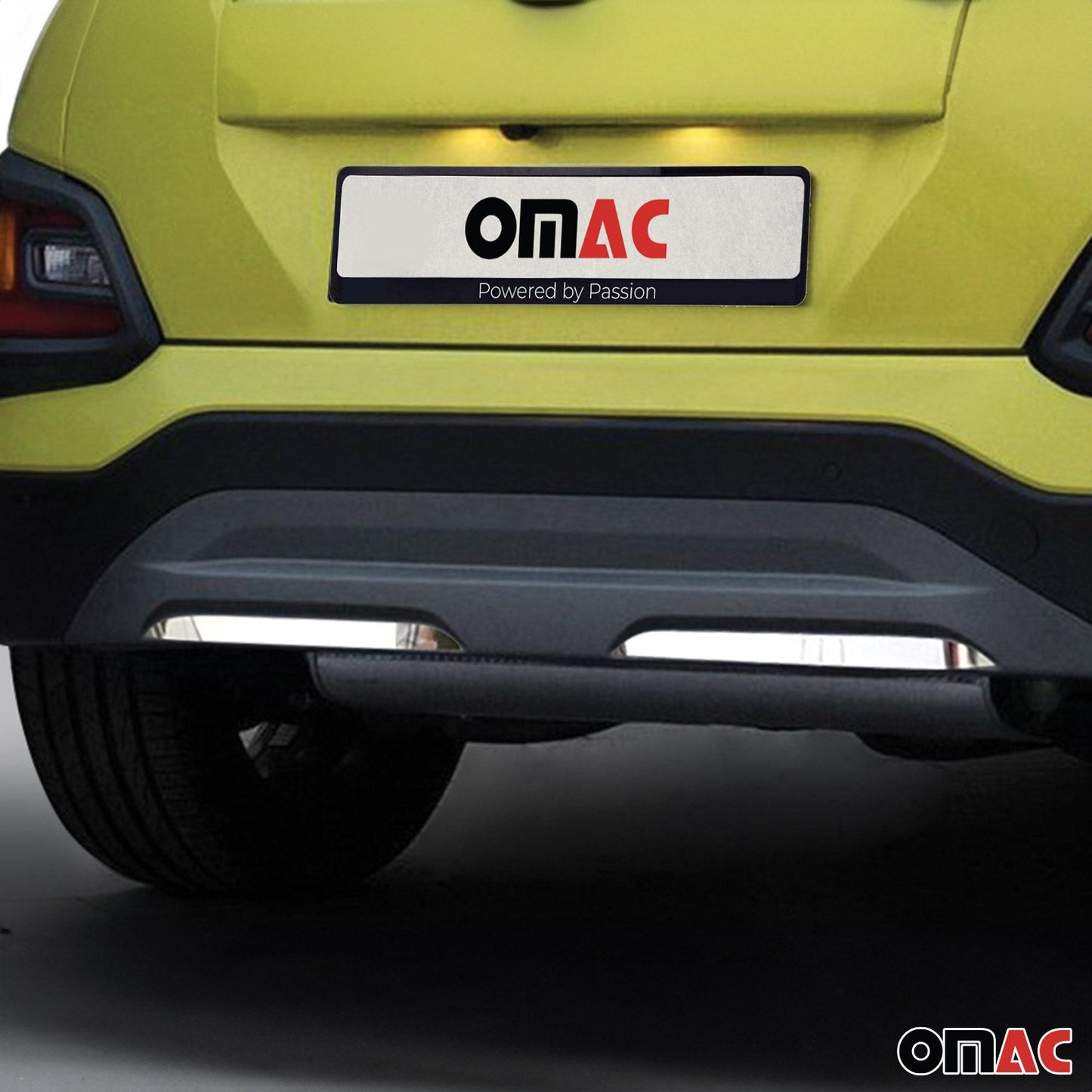 Stoßstangen Diffusor Auspuffrahmen für Hyundai Kona 2017-2020 Edelstahl Silber