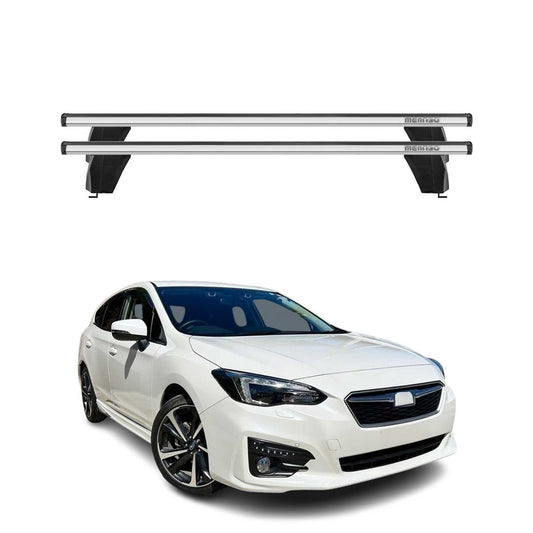 Menabo Dachträger für Subaru Impreza mk5 Stufenheck 2016-2025 75kg Alu Silber 2x
