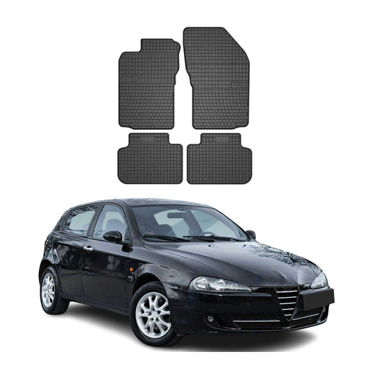 Dywaniki gumowe czarne 4 szt. do Alfa Romeo 147 156 z lat 2000-2010