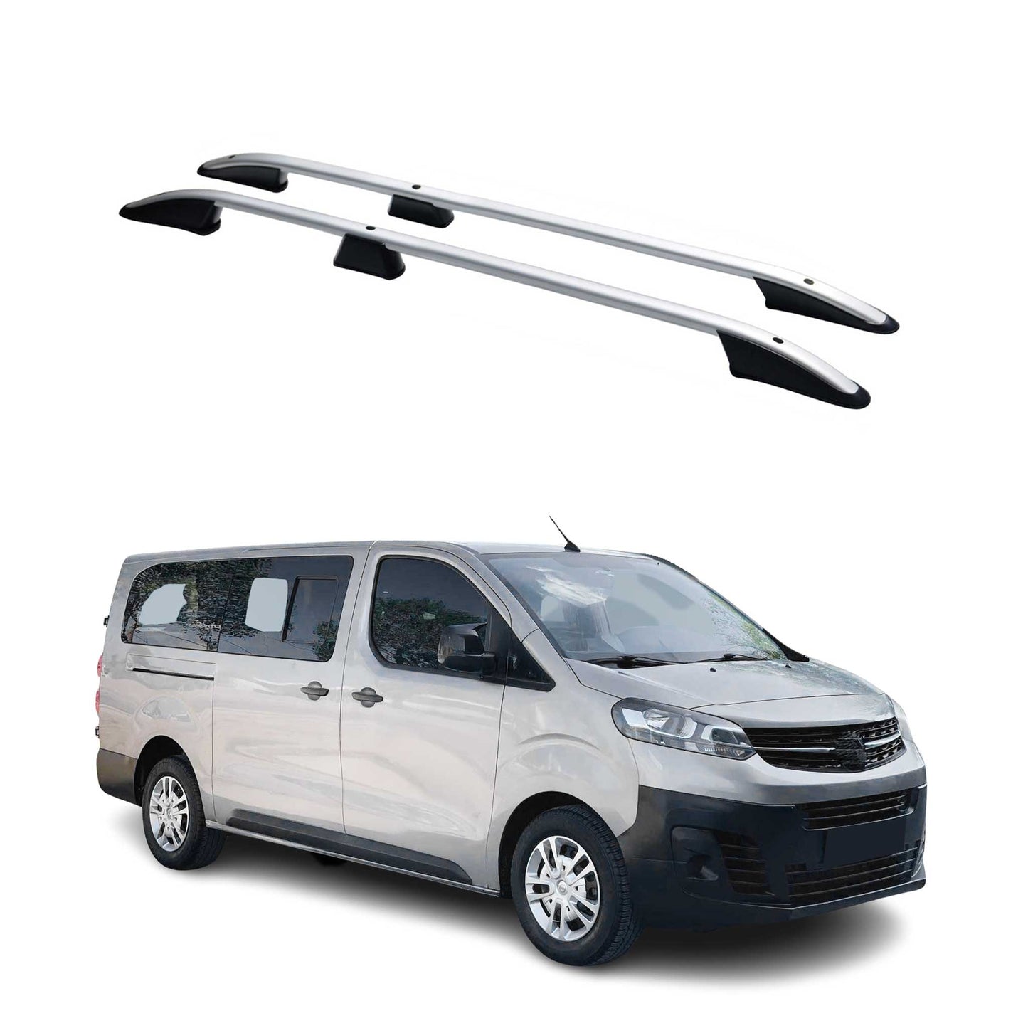 Dachreling Dachgepäckträger für Peugeot Expert 2016-2024 Langer L3 Alu Silber 2x