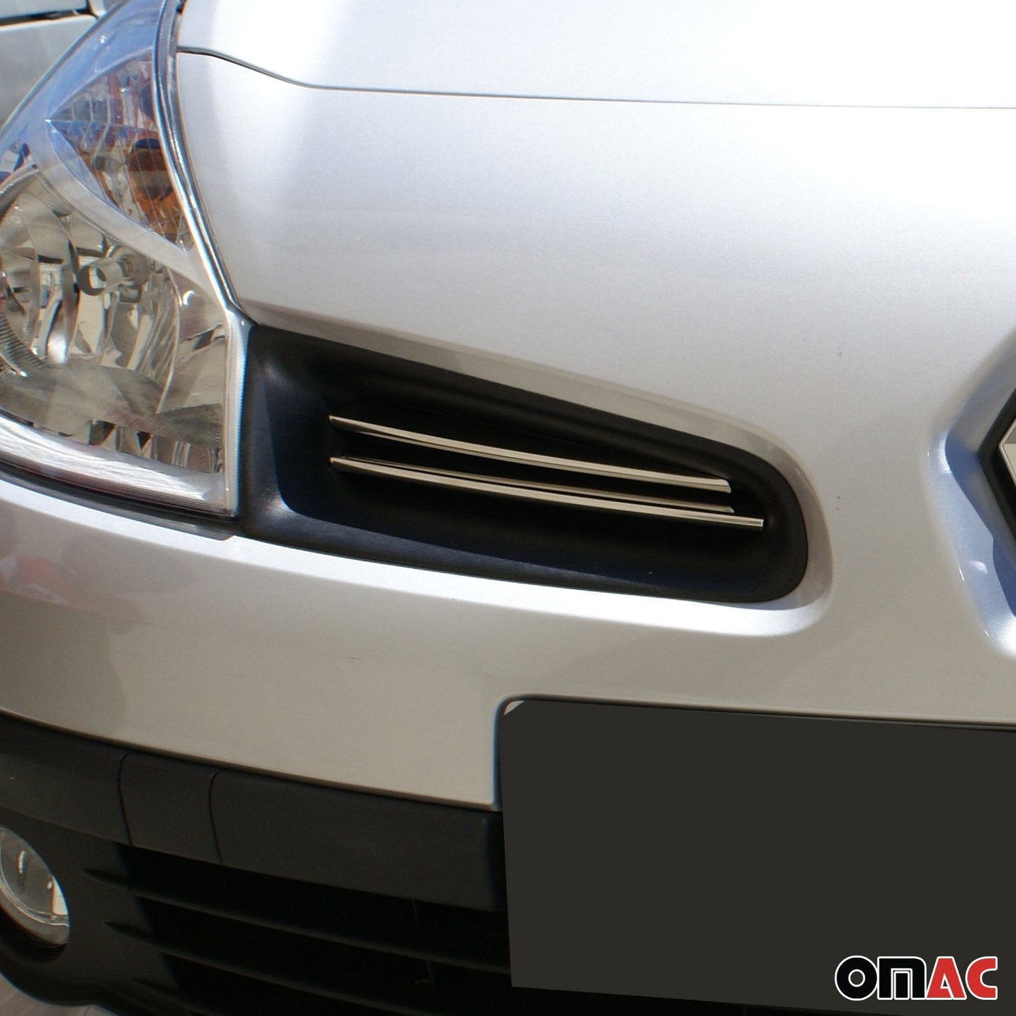 Benzi decorative grilă pentru Renault Clio 2005-2013, oțel inoxidabil, argintiu, 4x