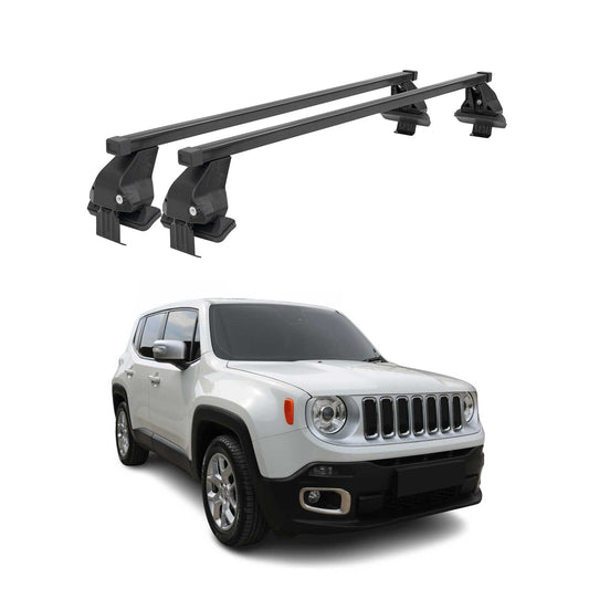 Menabo Dachträger Grundtäger für Jeep Renegade 2014-2018 Pre-FL 50kg Schwarz 2x