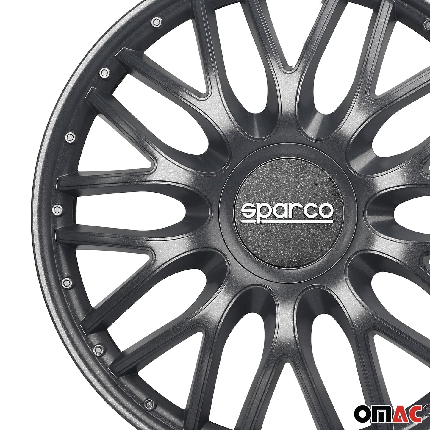 Radkappen Radzierblenden Sparco Roma 16" Zoll Auto Abdeckung Set Grau 4 Stück
