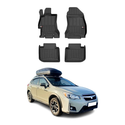 Fußmatten Gummimattenmatten für Subaru Crosstrek 2016-2017 FL Gummi TPE Schwarz