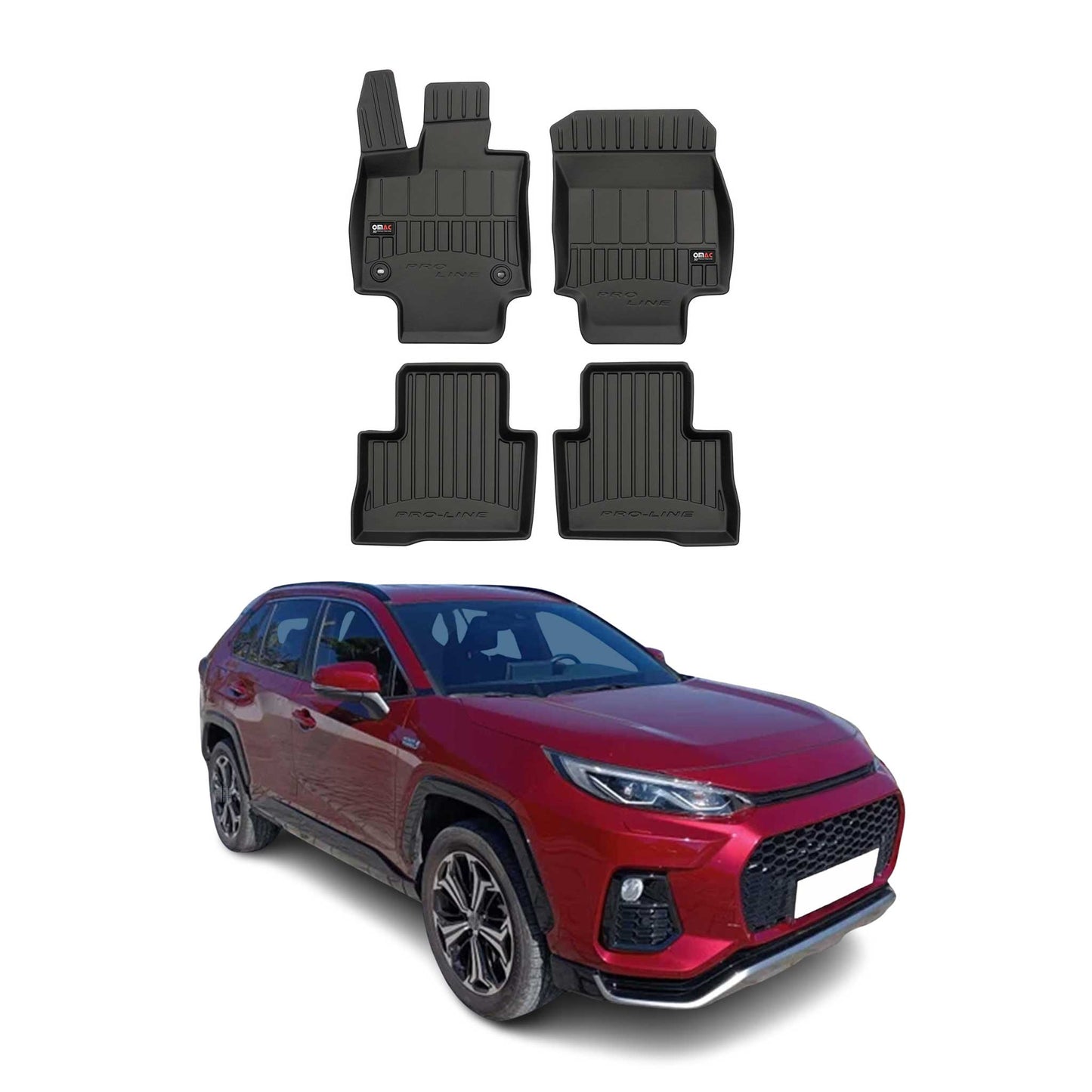 Covorașe auto Suzuki Across 2020-2025, TPE, negre, 4 buc.