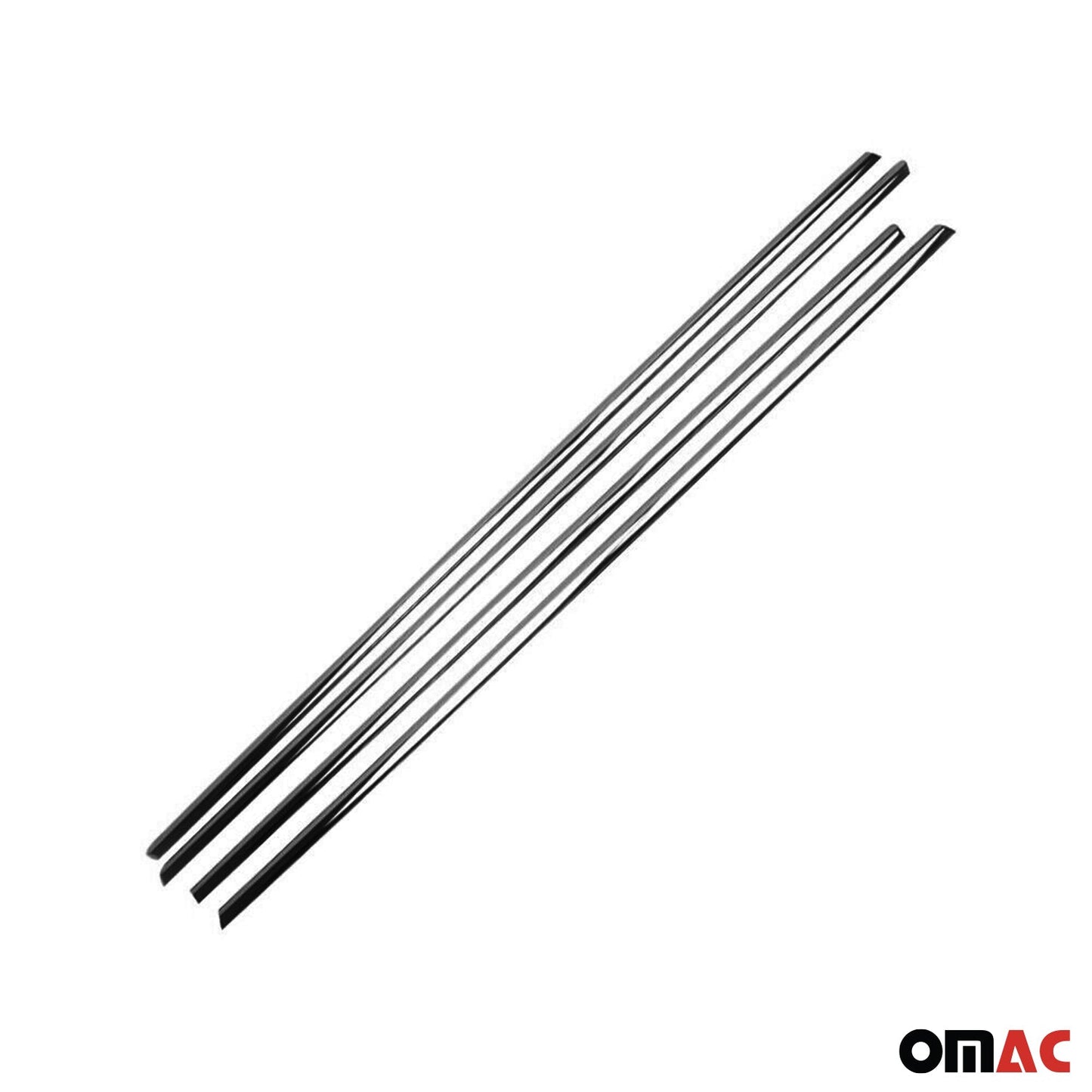 Benzi decorative pentru geamuri pentru VW Golf 2012-2019, oțel inoxidabil, culoare închisă, 4 bucăți