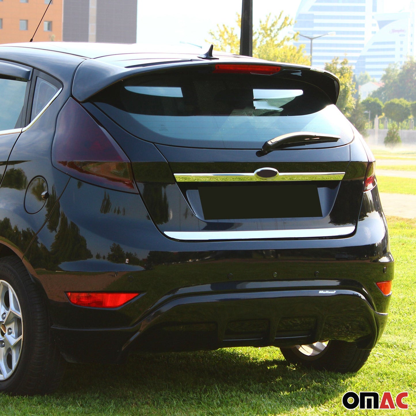 Ornamente prag portbagaj, ornamente hayon pentru Ford Fiesta 2008-2017, oțel inoxidabil cromat