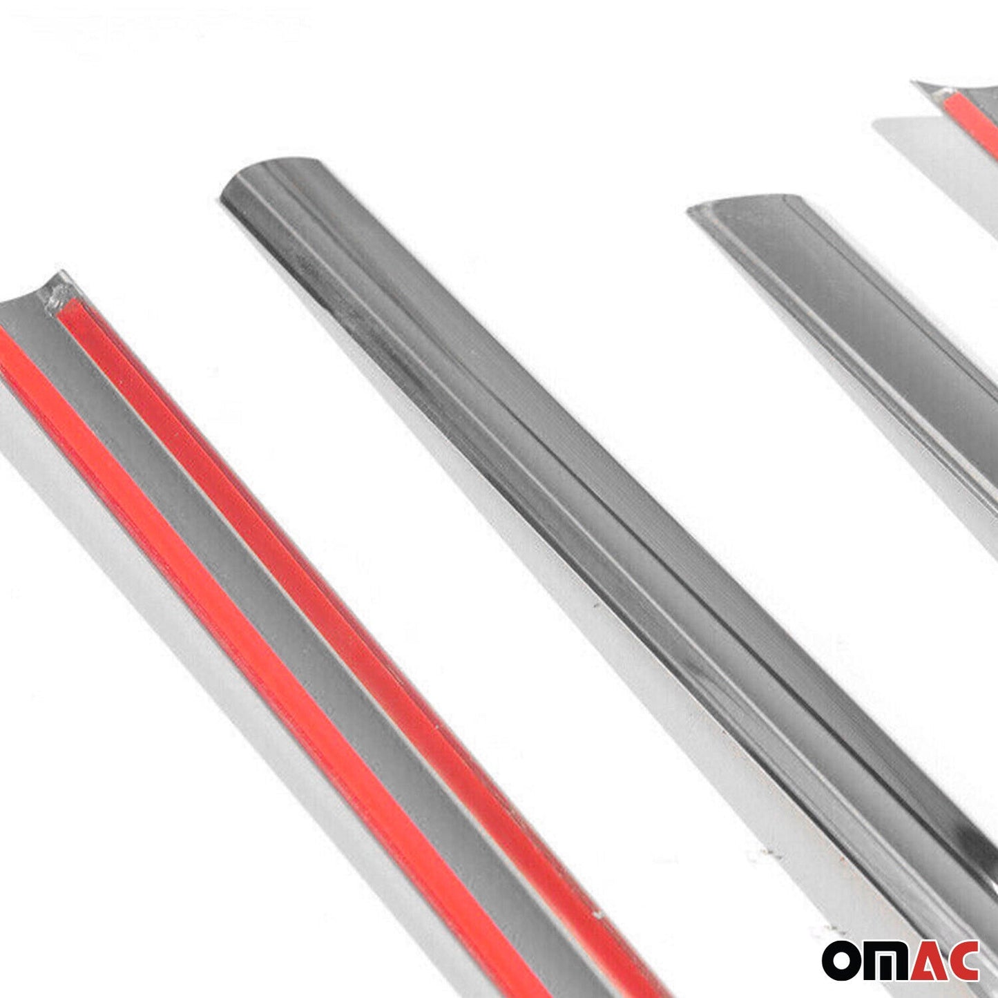 Benzi decorative/ornamente geamuri pentru Ssangyong Actyon Sports 2006-2012, oțel inoxidabil, 4 bucăți