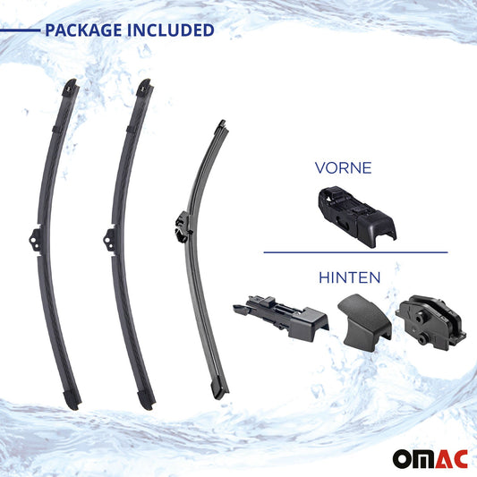 Set lame ștergătoare de parbriz Volvo V70 III SWF 2007-2016, față și spate