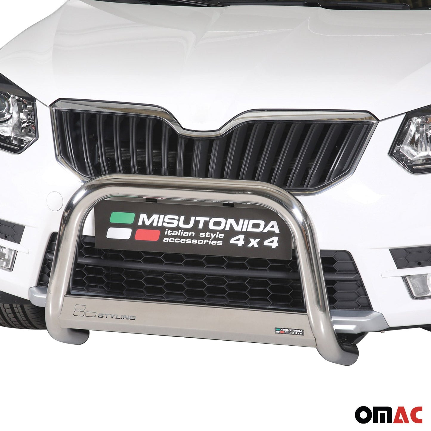 Frontbügel Frontschutzbügel für Skoda Yeti 2014-2017 ø63mm Stahl Silber Schutz