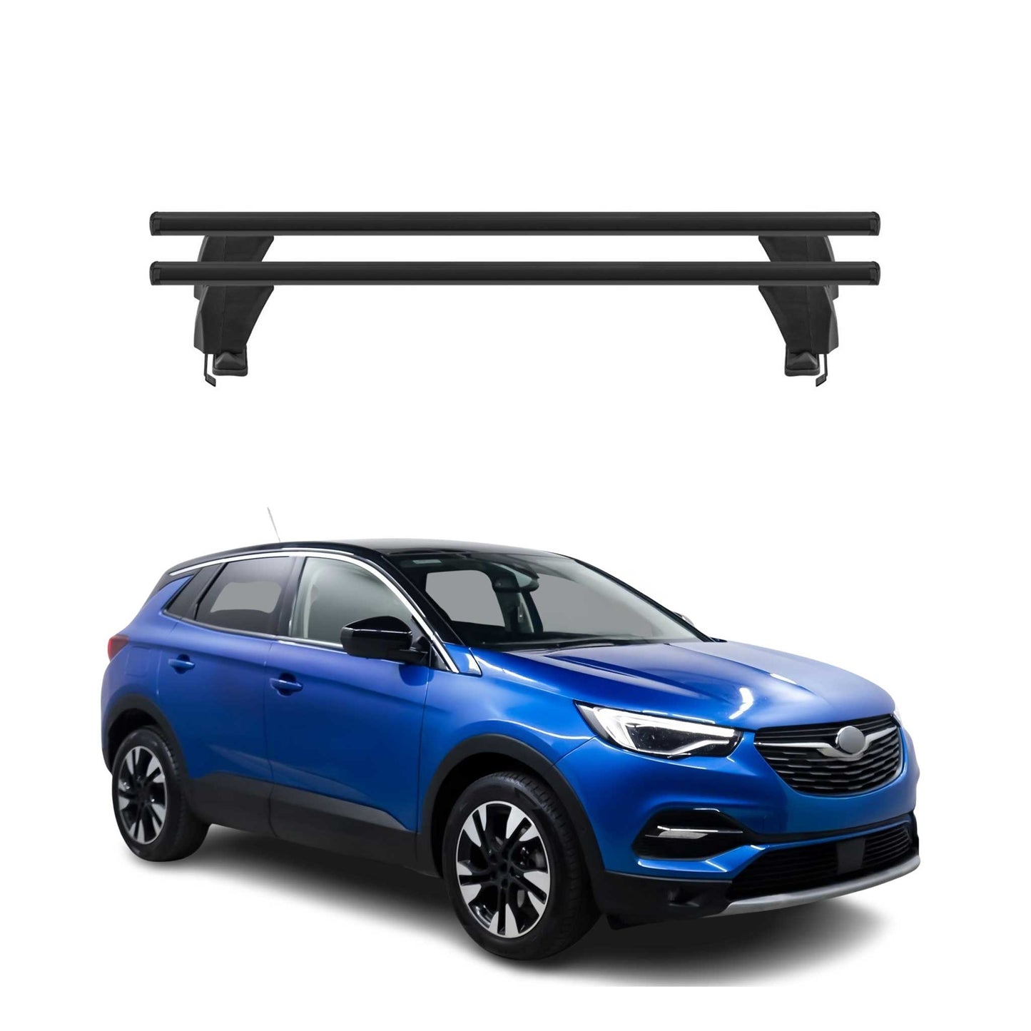 Menabo Dachträger für Opel Grandland / Grandland X 2017-2025 50kg Alu Schwarz 2x