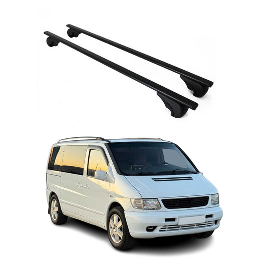 Portbagaj de plafon pentru Mercedes Vito W638 1996-2003 75kg, negru metalic, 2 buc.
