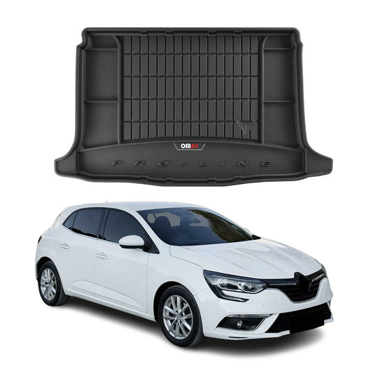 OMAC Gummi Kofferraumwanne für Renault Megane Schrägheck 2015-2025 TPE Schwarz