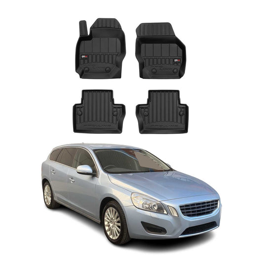 Covorașe auto Volvo V70 2007-2016, TPE, negre, 4 buc.