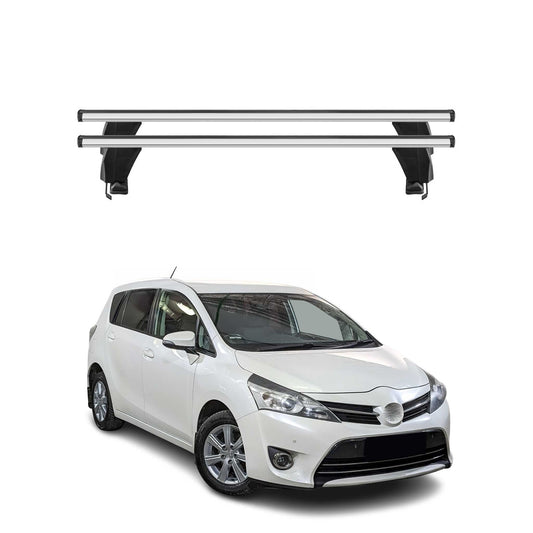 Menabo Dachträger Grundtäger für Toyota Verso S 2010-2017 50kg Alu Silber 2 tlg