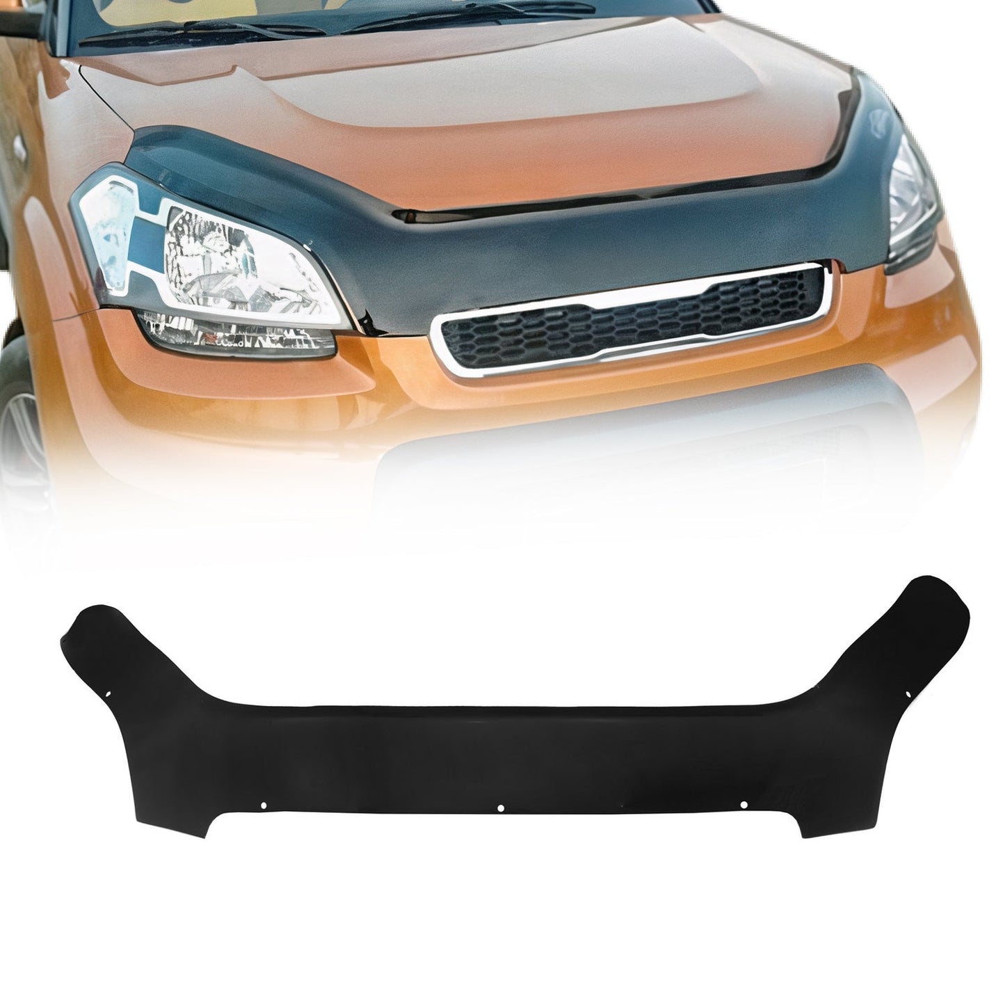 Motorhaube Deflektor Insekten Steinschlagschutz für Kia Soul 2008-2011 Dunkel