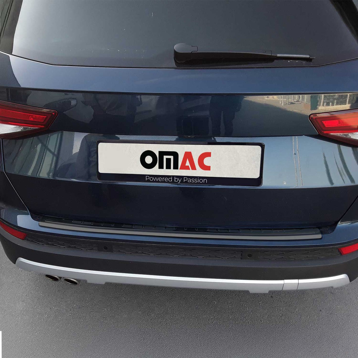 Ladekantenschutz Stoßstangenschutz für Seat Ateca 2016-2025 Edelstahl Dunkel