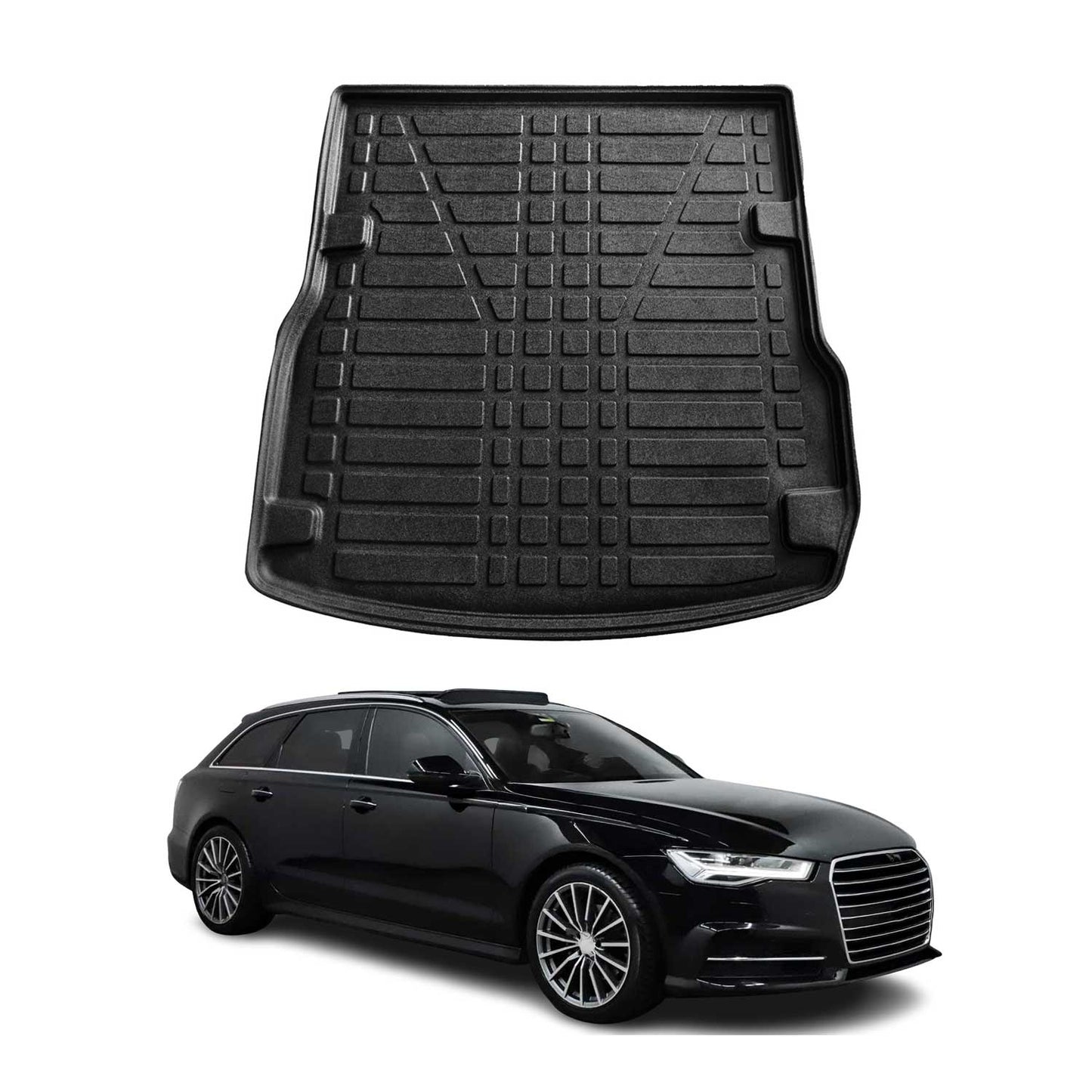 Kofferraumwanne Laderaumwanne für Audi A6 C7 Avant Allroad 2011-2018 Gummi TPE