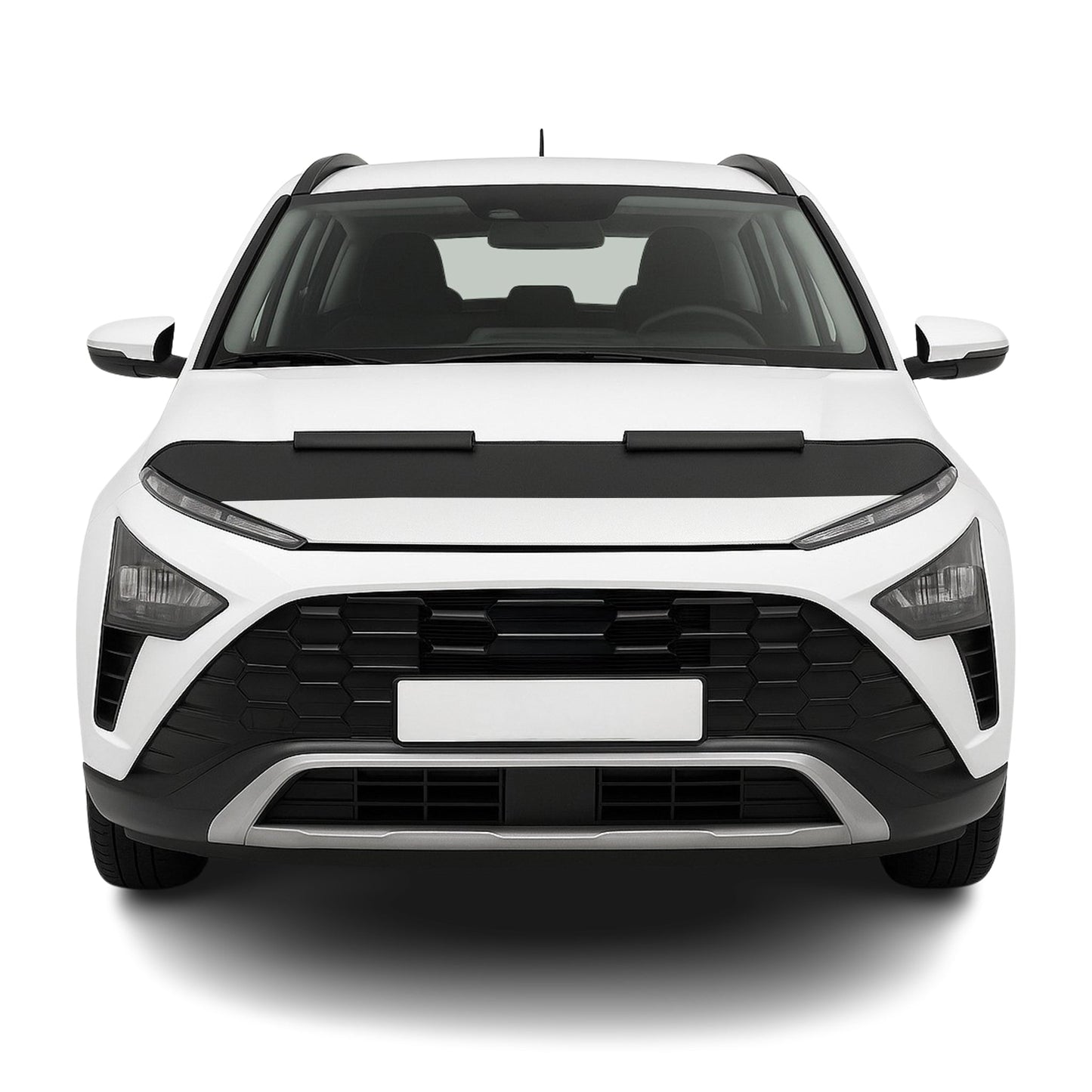 Haubenbra Steinschlagschutz Bonnet Bra für Hyundai Bayon 2021-2025 Schwarz Halb