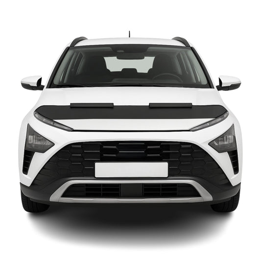 Haubenbra Steinschlagschutz Bonnet Bra für Hyundai Bayon 2021-2025 Schwarz Halb