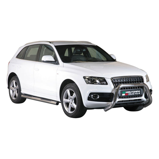 Bară de protecție/buton față pentru Audi Q5 2008-2015 ø76mm oțel argintiu protecție