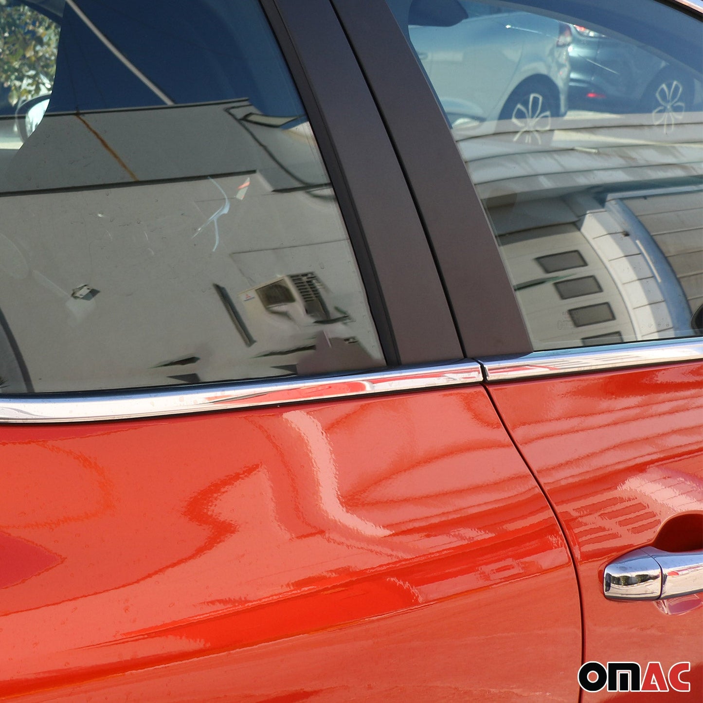 Benzi decorative pentru geamuri Renault Clio 2019-2025, oțel inoxidabil cromat, 8 bucăți