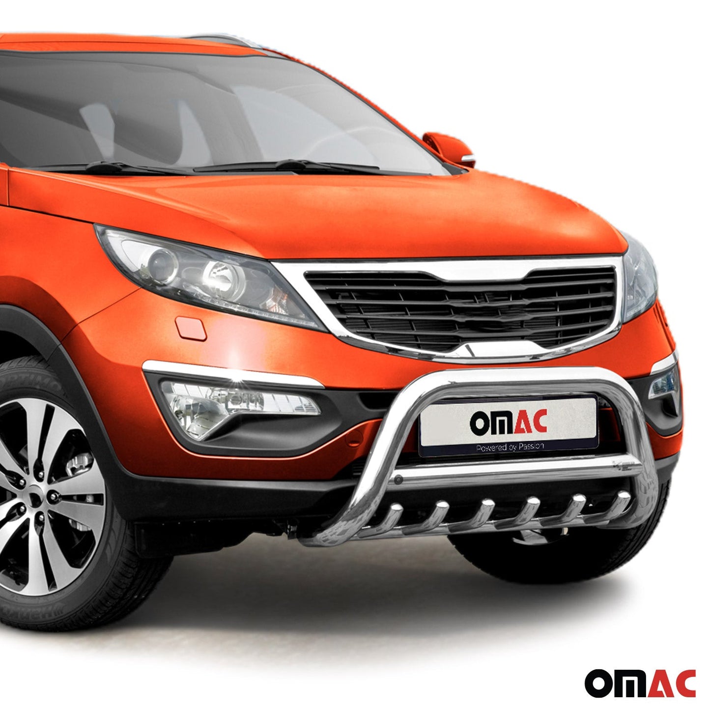 Bară de protecție față pentru Kia Sportage 2010-2015 cu ABE (omologare de tip germană) - argintie