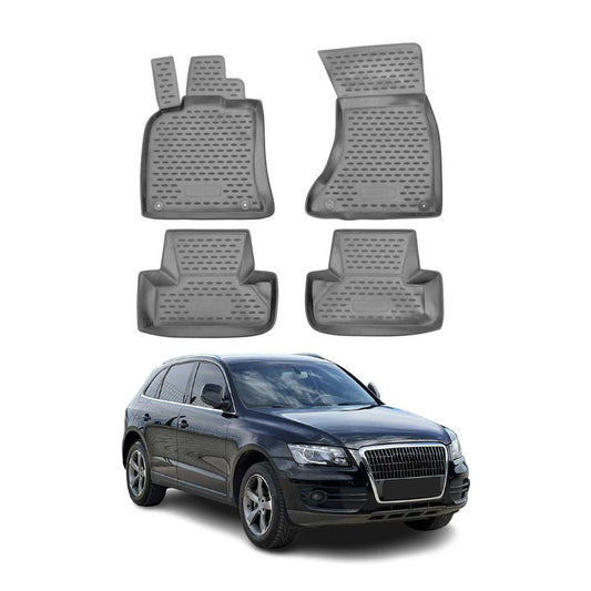 2008-2017 Audi Q5 8RB Fußmatten TPE Grau 4 tlg