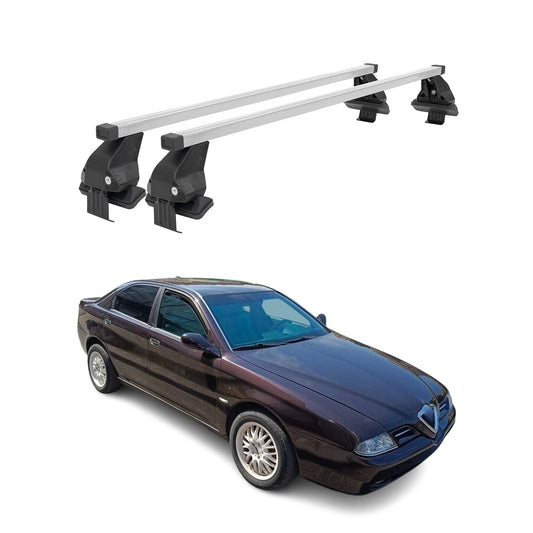 Menabo Dachträger Grundtäger für Alfa Romeo 166 1998-2007 50kg Stahl Silber 2x